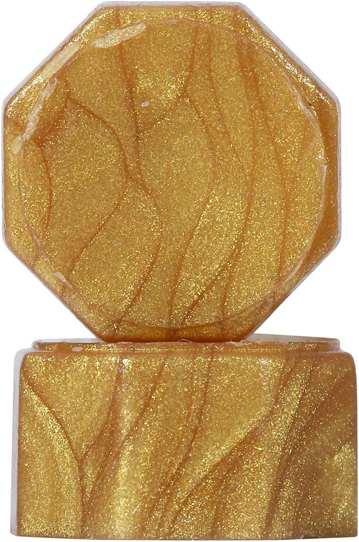 Yoption 300 Piece Octagon Seal Wax Beads with 4 Candles and 2 Melting Spoons for Wax Seal Stamp (Gold)