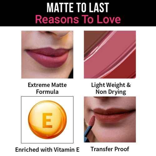 Nykaa Matte To Last ! Liquid Lipstick - Rukmini 22 (5ml)