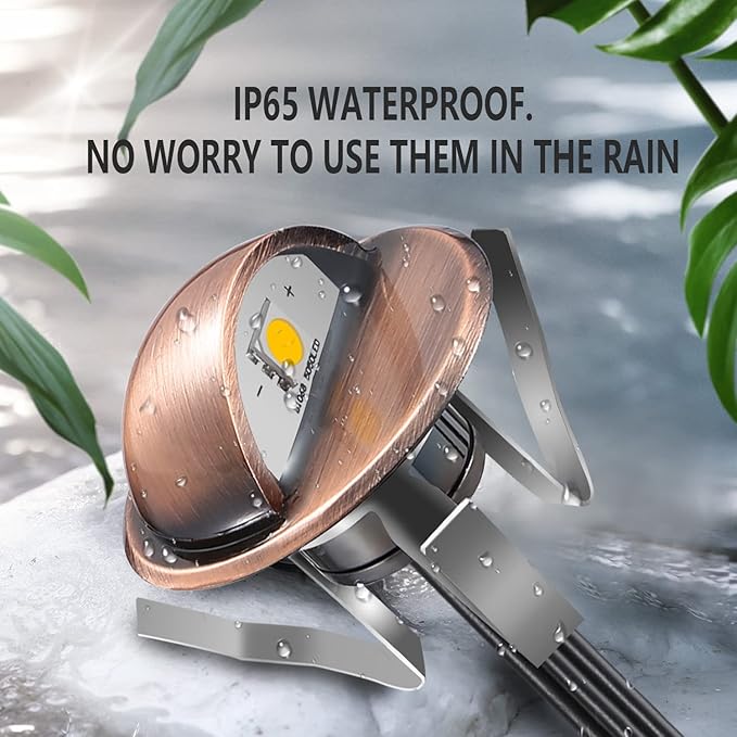 LED Stair Light Low Voltage Waterproof IP65 Outdoor 1-2/5" Recessed Wood LED Deck Lighting Yard Garden Patio Step Landscape Pathway Decor Lamp (20pcs, Blue)