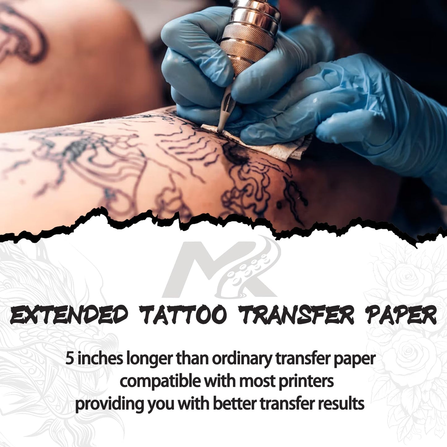 Tattoo Transfer Paper,100 Sheets Premium Tattoo Stencil Paper for Tattooing，4 Layers 8.5" X 16.5"""