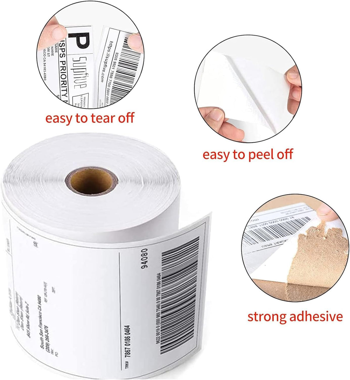 Direct Thermal Labels 4x6-450 Labels/Roll, Thermal Shipping Labels for Zebra 2844 ZP-450 ZP-500 ZP-505,2 Rolls,900 Labels(NOT for DYMO)