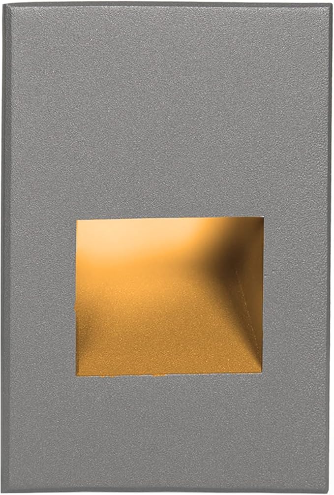 WAC Landscape Lighting, LEDme 120V LED Vertical Indoor and Outdoor Step and Wall Light Amber 1800K LED in Graphite