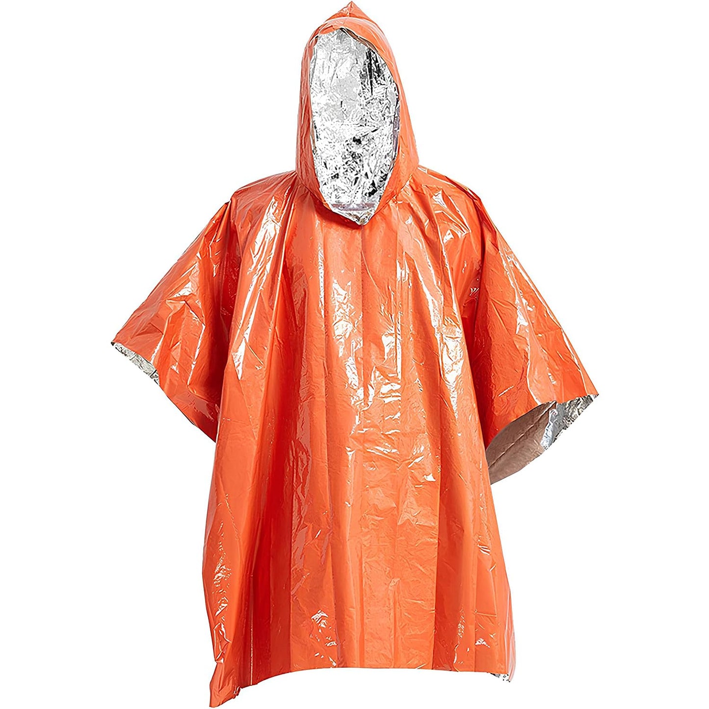ELK Emergency Poncho 4-Pack - Heat Retention, Mylar Reversible Thermal Raincoat Blanket, Reflective for Increased Visibility - Outdoor Camping Survival Gear