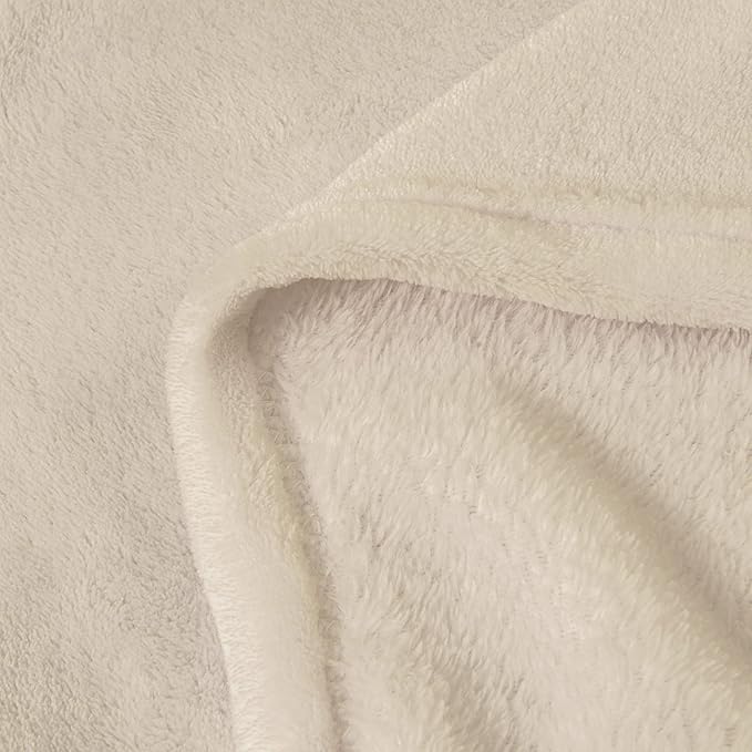 BEDELITE Fleece Blanket Twin Size Beige Throw Blankets for Couch & Bed, Luxury Plush Cozy Fuzzy Blanket 60x80 inches, Super Soft Warm Lightweight Throw Blanket for Travel Camping