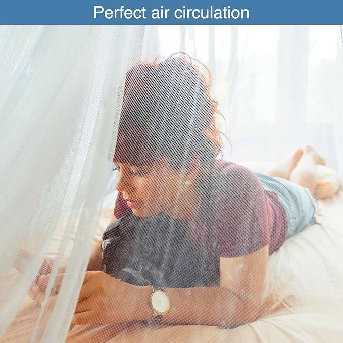Mosquito Net for Single to King-Sized Beds – 2 Openings or Fully-Enclosed Bed Canopy – Conical Design for Decoration or Travel – Free Bag & Hanging Kit for Easy Setup