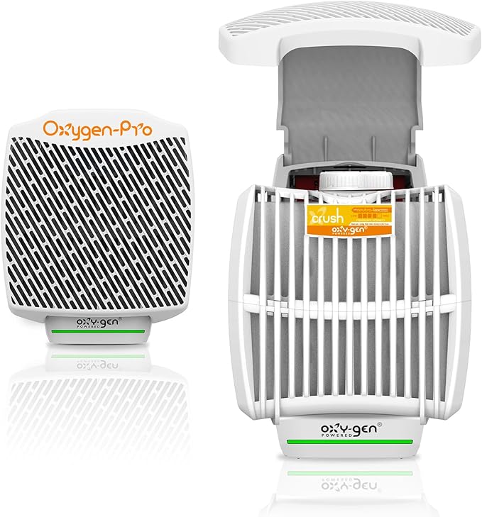 Oxygen-Pro - Starter Kit - Commercial Air Freshener and Deodorizer, Wall Mounted, Odor Eliminator, and Fragrancing System (Strong Kit) 120 Day Supply