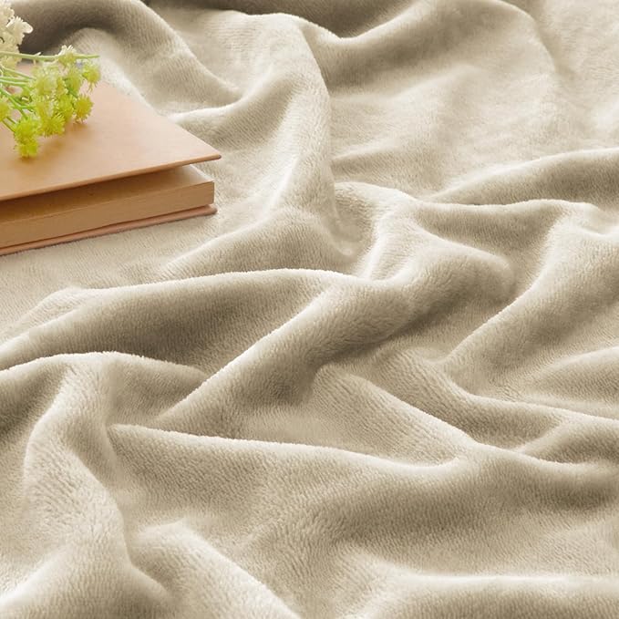 BEDELITE Fleece Blanket King Size Blankets for Bed, Luxury Plush Cozy Fuzzy Blanket 108x90 inches, Super Soft Warm Lightweight Throw Blanket All Seasons Suitable, Linen