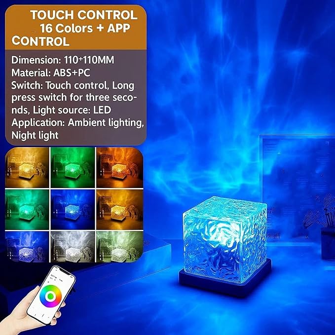 Magical Northern Lights For Your Room, Magic Northern Light, Aurora Night Light Projector With Remote Control, Color-Changing Mood Ocean Light, Relaxation & Decor (16 Colors * 3, Rechargeable)