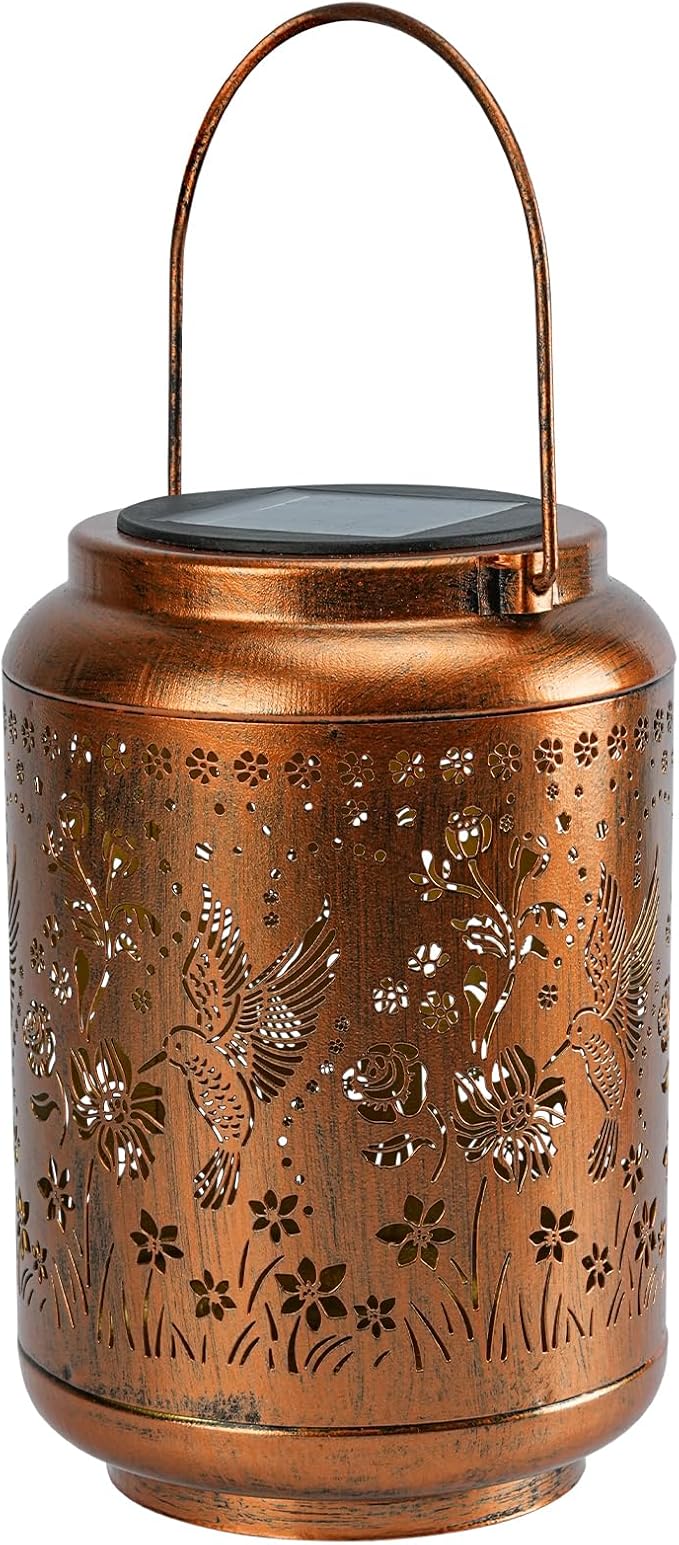 Solar Outdoor Waterproof Hummingbird Garden Decorative Lights, Outdoor Hanging Solar Lanterns, Gifts for Ladies Mom Grandma, for Patio, Deck, Backyard, Porch