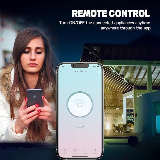 Smart Wall Outlet, Smart Tamper Resistant Outlet Compatible with Alexa and Google Assistant, Remote Control, ETL & FCC Approvel Samrt Receptacle, Requires 2.4 GHz Wi-Fi, No Hub Required, 2Pack