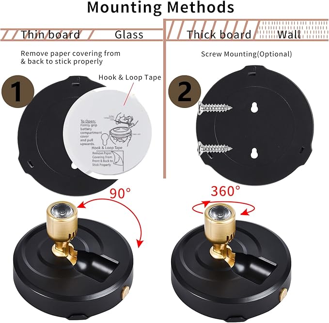 Wireless Spotlight Battery Operated, Tap Closet Light LED Puck Lights with Remote, 2-Pack Stick on Artwork Lighting with Rotatable Head for Wall Entrance Hallway Basement Artwork Decorative