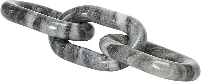 Bloomingville Decorative Marble Chain, Variegated Grey Tones