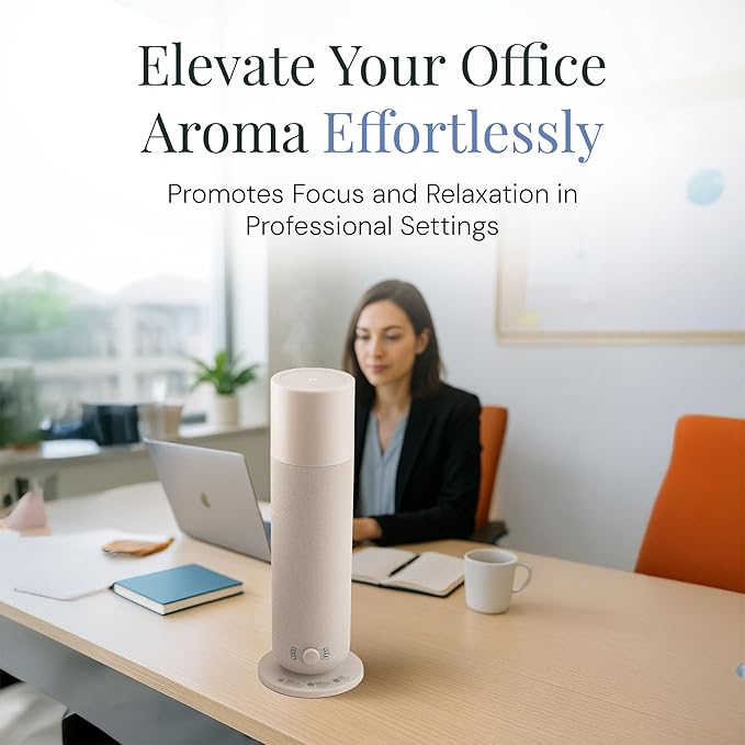 Air Esscentials AE800 Tower Smart Scent Air Machine, Waterless Aroma Diffuser with Bluetooth App Control, Ambient Light, Programmable Scent Settings, Covers Up to 800 Sq. Ft.