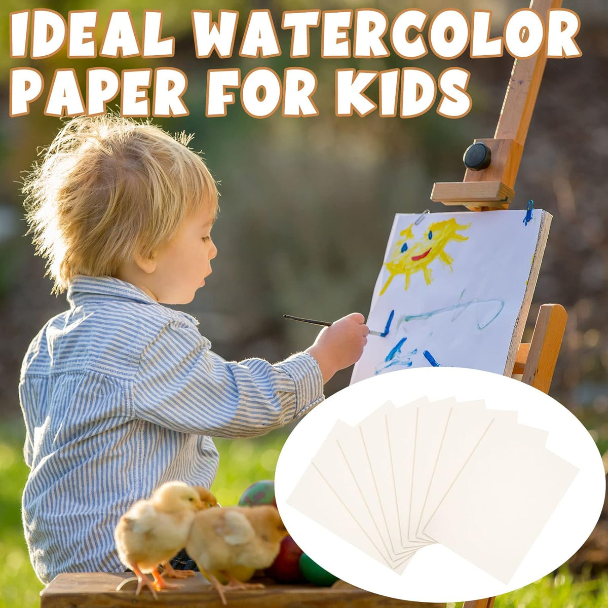 TaoBary 300 Pcs Watercolor Paper Sheet Bulk White Cold Press Paper Pack 110 lb 230 GSM Sketch Painting Watercolor Pad for Watercolorist Beginning Artists Adults Drawing Craft(8.5 x 11.5 Inch,230 GSM)