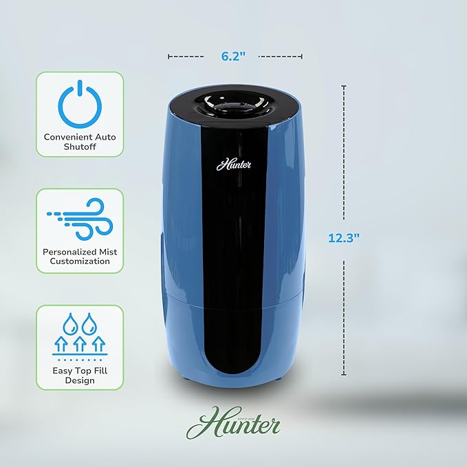 Hunter Fan Company Aspire Cool Mist 0.7 Gal Ultrasonic Humidifier-Denim