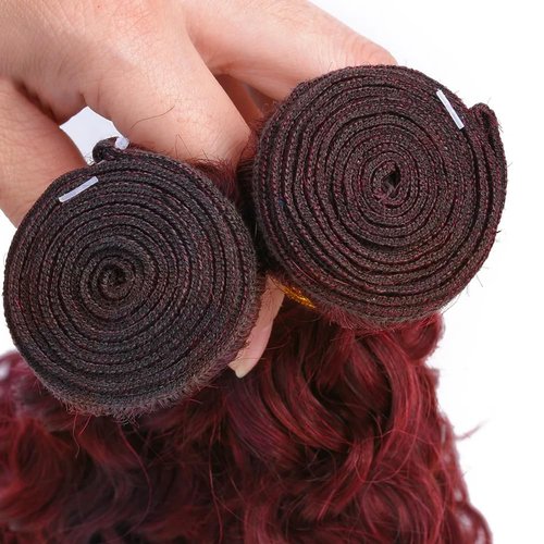 Red Bundles Human Hair Burgundy Water Wave Bundles 20 22 24 inch 99j Human Hair Weave Bundle Red Water Wave Bundle