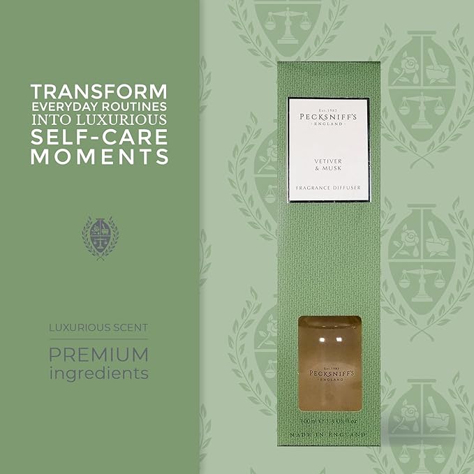 Pecksniff's Vetiver & Musk Diffuser | 100 ml/3.38 Fl Oz