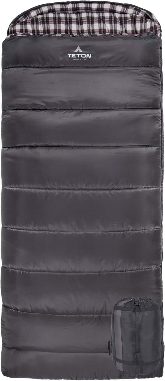 Teton Celsius XXL Sleeping Bag, Cold Weather Sleeping Bags for Adults and Kids, Camping Made Easy and Warm. Compression Sack Included, 35F, 25F, 0F, 20F Degree