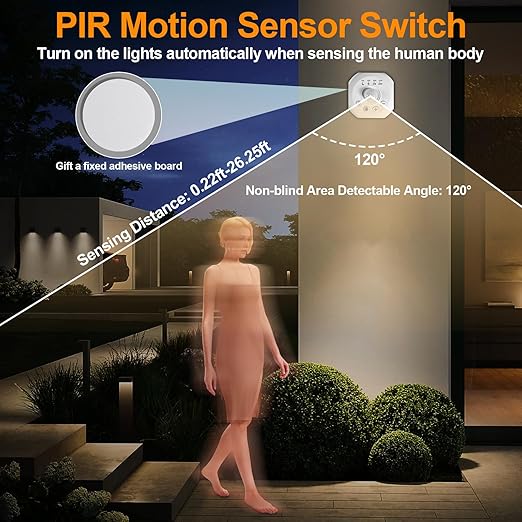 SUPERNIGHT Dimmer Switches for Led Lights, Pir Motion Sensor Switch for COB SMD5050 2835 Strip, DC 5-24V Dimming Controller with Remote for Gun Safe, Kitchen Cabinet, Pantry, Closet led Lighting