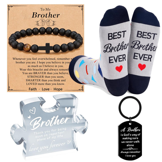 CORNER RUNNER Brother Gifts from Sister - 4PCS Funny Birthday Gift for Brothers, Christmas Gift for Brother Men