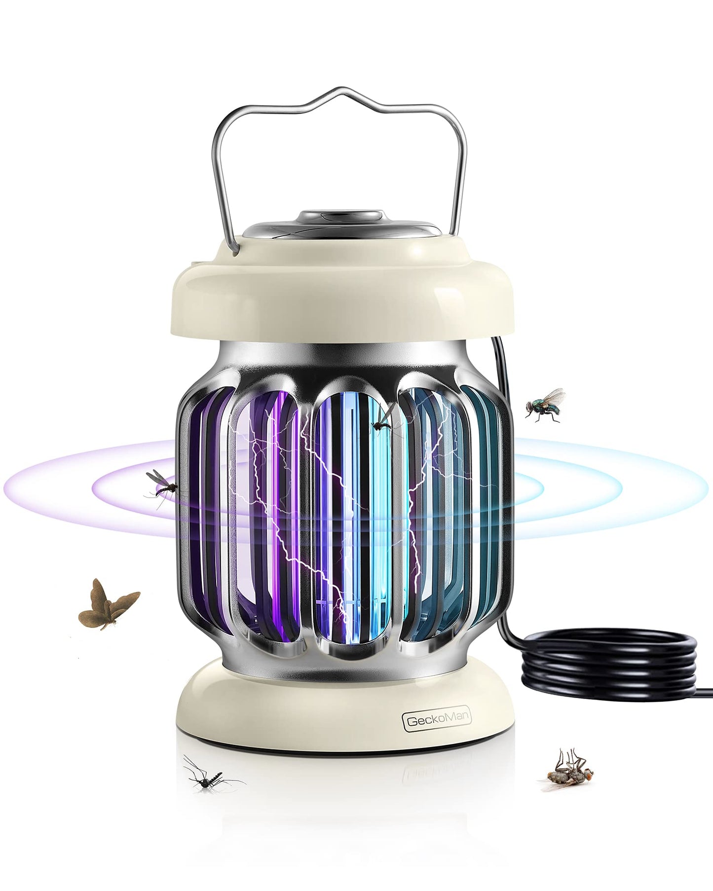 2-Pack Hybrid Spectrum, Waterproof Switch Bug Zapper Outdoor Bug Zapper Indoor Mosquito Repellent Outdoor Patio Mosquito Zapper Electric Fly Zapper Fruit Fly Trap for Indoors Killer