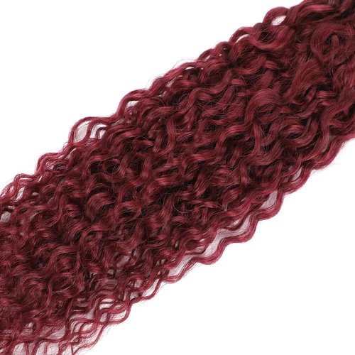 Condescension Human Hair Bundles Burgundy 99J Jerry Curly 18 20 22 Inch Bundles Human Hair 100% Unprocessed Burgundy Soft Sewn In Hair with Double Weft for Black Women