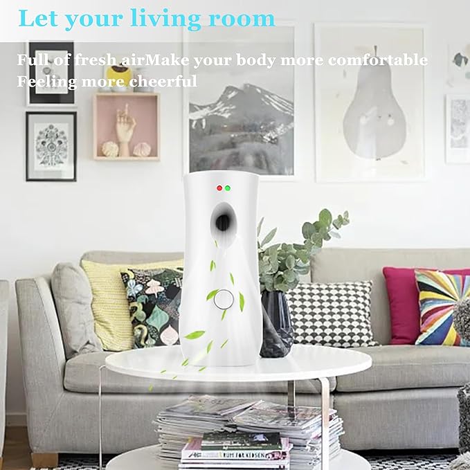 (3-Pack) Automatic Fragrance Dispenser Wall-mounted Aerosol Spray Air Freshener for Hotels, Home, Indoor, Offices, Schools, Restaurants, Commercial Place (001, White)