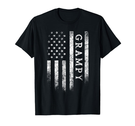 Grampy American Flag Grampy Gifts Patriotic Father's Day T-Shirt