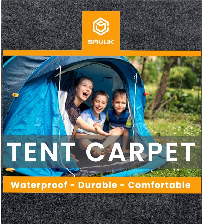 Tent Carpet Mat Camping Floor Rug Waterproof Durable Thick Portable and Foldable Lightweight Pad Insulated Picnic Non-Slip Carpet Outdoor Accessory (74"x 72")