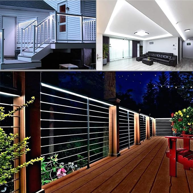 200ft LED Rope Lights Outdoor, 1440 LED Flexible Tube Lights with 8 Modes, Waterproof LED Rope Lighting for Outside, Garden, Patio, Bedroom, Party, Pool, Fences, Indoor Outdoor Decoration (White)