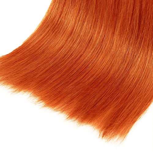 Giginger Bundles Human Hair 20 22 24 inch Orange Straight Bundles 350 Color Human Hair Unprocessed Quick Weave Soft Sewn In Hair Extensions for Black Women