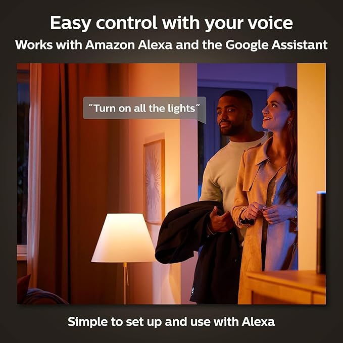 Philips Hue White Ambiance BR30 LED Smart Bulbs (Bluetooth Compatible), Compatible with Alexa, Google Assistant, and Apple HomeKit, 1-Pack