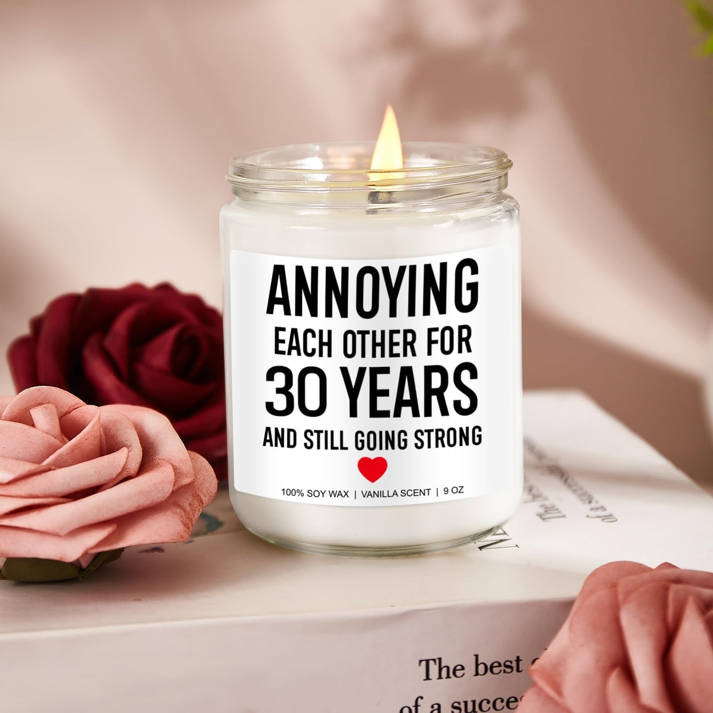 Younift Funny 30 Years Candle, 30th Anniversary Decorations, 30th Anniversary, Gifts for Husband, Wife, Couples, Parents, Friends, Men, Women, 30 Year Wedding Anniv. Pearl Presents for Him, Her