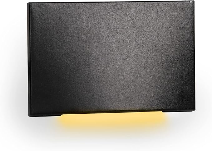 WAC Landscape Lighting, LEDme 120V LED Horizontal Scoop Indoor and Outdoor Step and Wall Light 3000K Built-in LED in Black