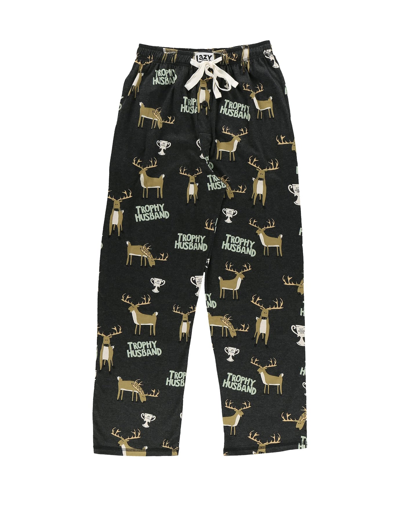 Lazy One Novelty Pajama Pants For Men, Men's Separate Bottoms, Lounge Pants, Animal, Buck, Deer, Hunting (Trophy Husband, X-Large)