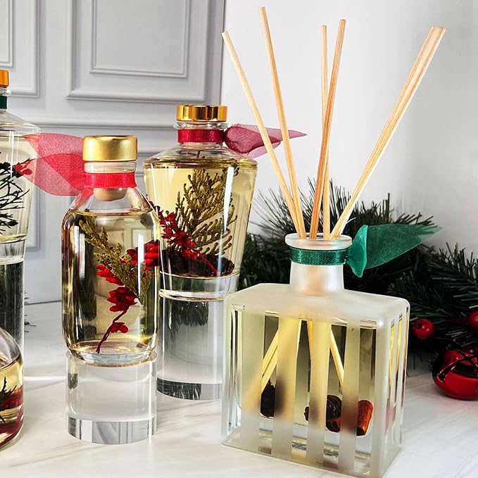 LOVSPA Reed Diffuser Set, Smoked Vanilla Scented Oil Diffuser with Sticks, Home Fragrance Accessories for Bathroom Shelf Decor, Aroma Diffusers for Home or Office Fall Decor, USA Made