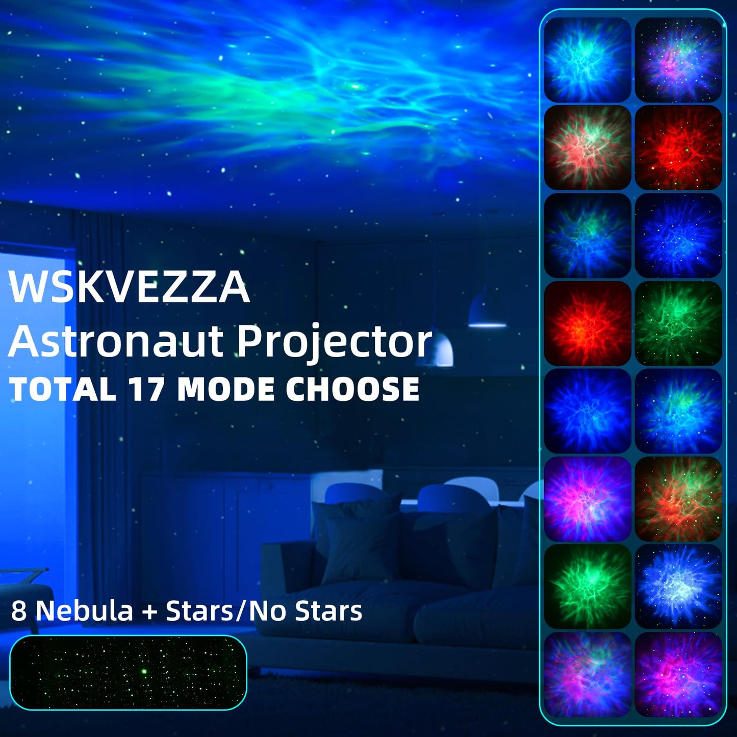Astronaut Galaxy Projector with Nebula, Star Projector Ceiling LED Lamp with 8 Modes Astronaut Starry Night Light with Remote Gift for Kids Adults for Bedroom Christmas, Birthdays, Valentine's Day