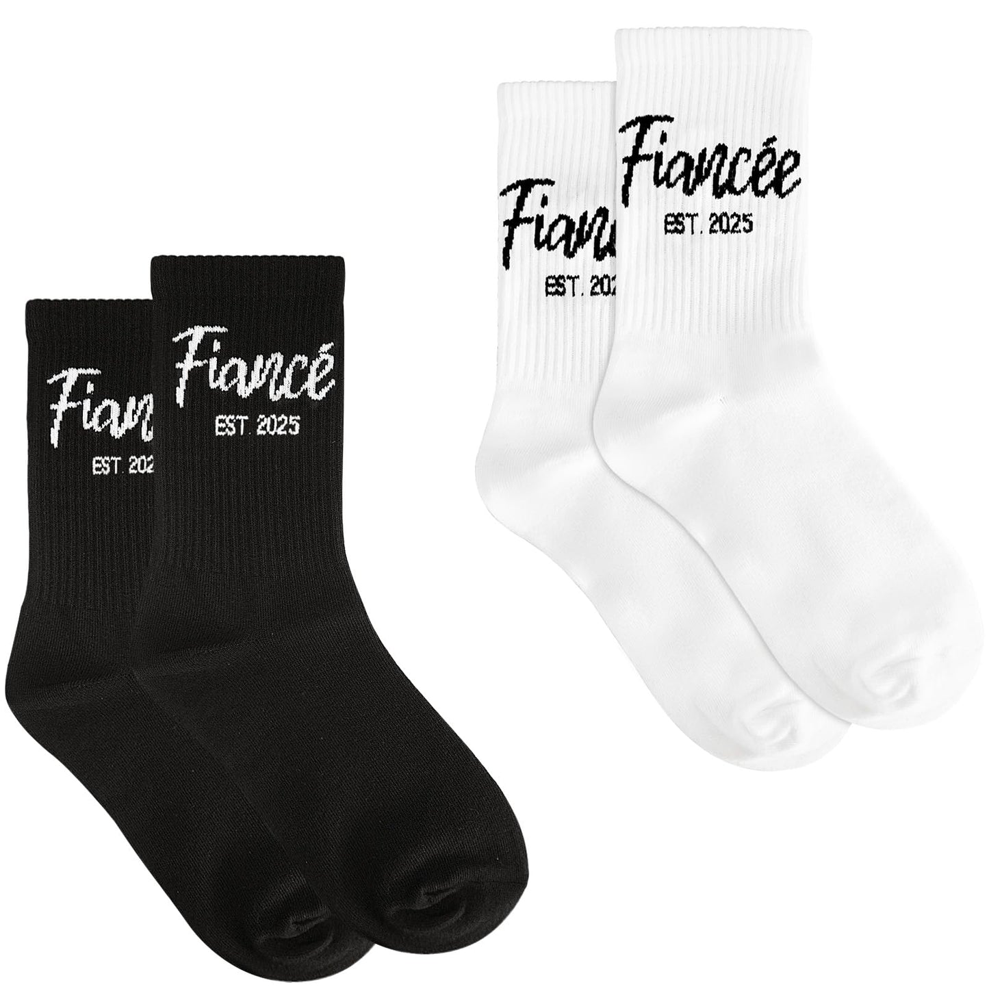 2025 Engagement Gifts for Couples, Engagement Socks for Wedding Bridal Shower Honeymoon for Fiance Fiancee and Newlyweds Couple