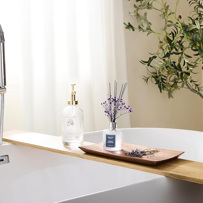 Airkeep Reed Diffuser Set,3.38 fl oz (100 ml) - Lavender Eucalyptus Oil Diffusers with 8 Reed Sticks, Home Fragrance Reed Diffuser for Bathroom Shelf Decor