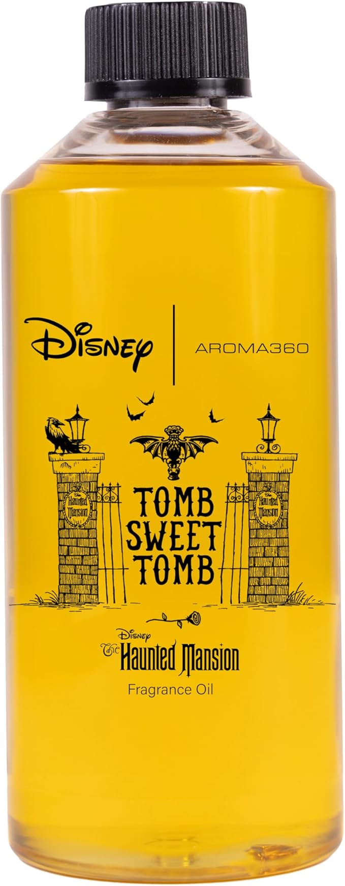 Aroma360|Disney | Tomb Sweet Tomb Oil Blend | Haunted Mansion Inspired Diffuser Oil | Aromatherapy Scent Diffuser Oil | Cinnamon, Tonka and Bergamot 16.9 fl oz, 500 mL