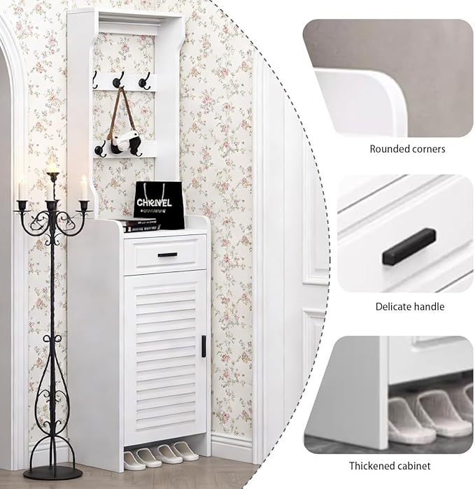 Cabinet halltree Hallway Entry Way Racks, Hallway Organizer for entryway,mudroom, for Hallway, Hallway(205x32x50cm)