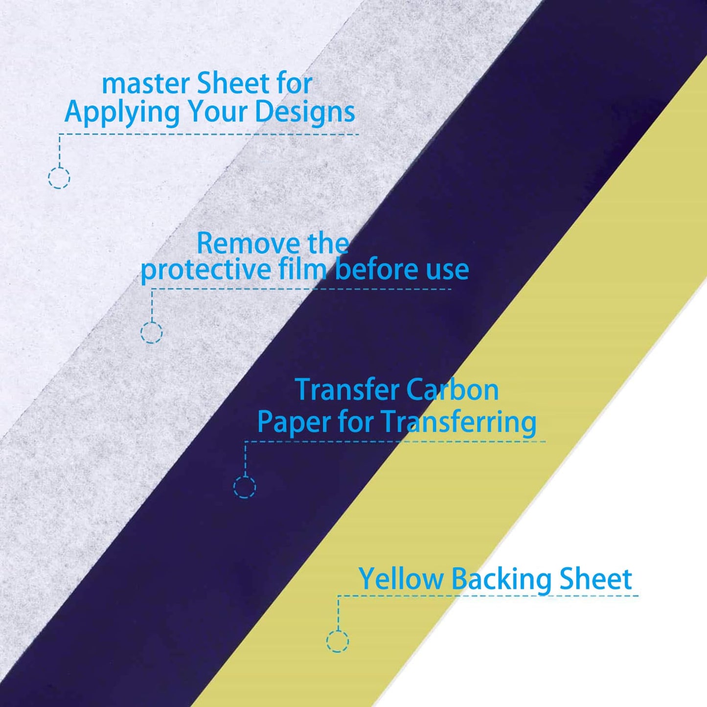 Tattoo Transfer Paper,100 Sheets Premium Tattoo Stencil Paper for Tattooing，4 Layers 8.5" X 16.5"""