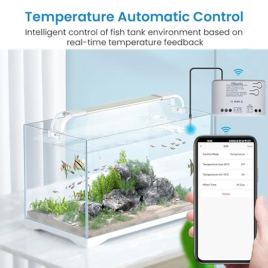 Tuya WiFi Intelligent Temperature Sensor | 85-250V Dry Contact Relay | Monitoring Intelligent Module | Device Sharing | Compatible with Alexa Google