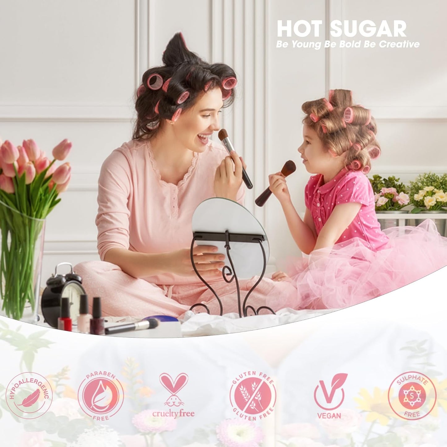 Hot Sugar Makeup Kit for Girls 10-12, Teen Girls Makeup Set for Beginners With Eye Shadow Palette, Blush, Lip Gloss, Brush, Mirror (Colored Bubble)
