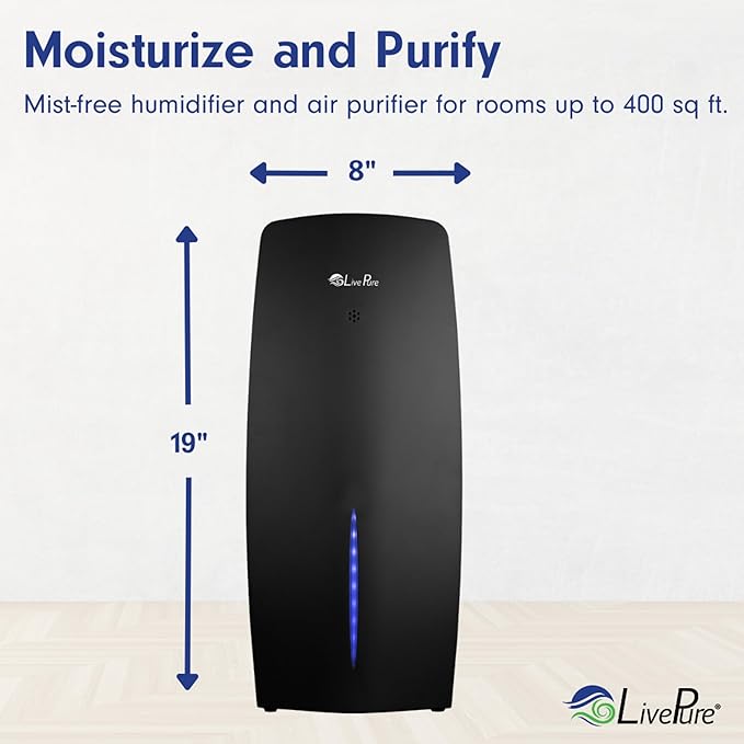 LivePure True HEPA Air Purifier & Humidifier, Sage