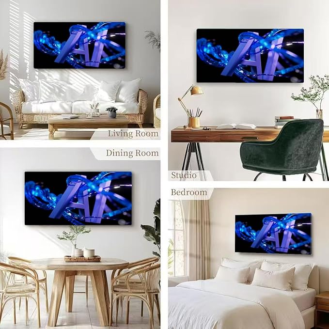 Wibinuki Wall Art Wall Decor Wall Paintings Artificial Intelligence Machine Learning Large Language Model for Living Room Bedroom Bathroom Home Decor Can Be Hung Directly 20"x 40"