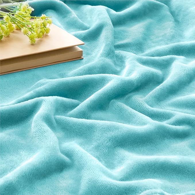 BEDELITE Fleece Blanket Light Blue Throw Blankets for Couch & Bed, Luxury Plush Cozy Fuzzy Blanket 50" x 60", Super Soft Warm Lightweight Throw Blanket for Travel Camping