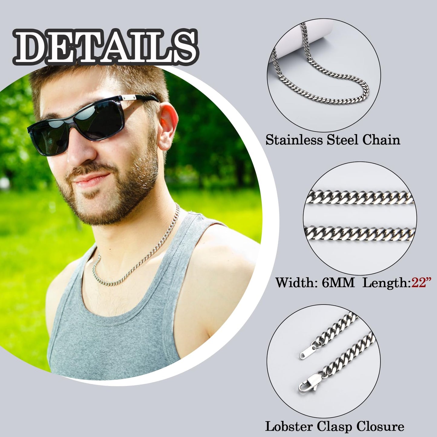 Brother Gifts, Cuban Link Chain Necklace for Big Little Brother Birthday Valentines Easter Graduation Fathers Day Back to School Christmas Gifts Easter Basket Stuffers for Boys Teens Men Adults