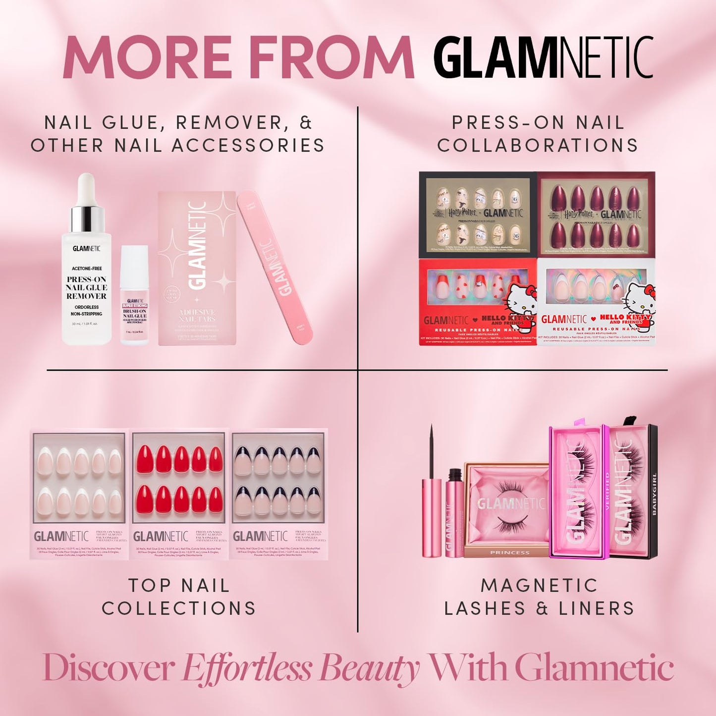 Glamnetic Super Strong Brush On Nail Glue | Brush Tip Applicator, Mess Free, Travel Friendly, Vegan | Durable & Long-Lasting | .24 fl. oz.
