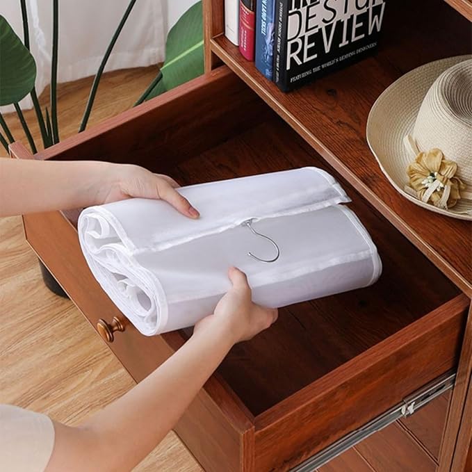 HAN SHENG 8 Pockets Clear Handbag & Purse Organizer Hanging Bag Storage - Space Saving Hanging Shelf for Closet, Wardrobe, Over Door (1 Pack, White)